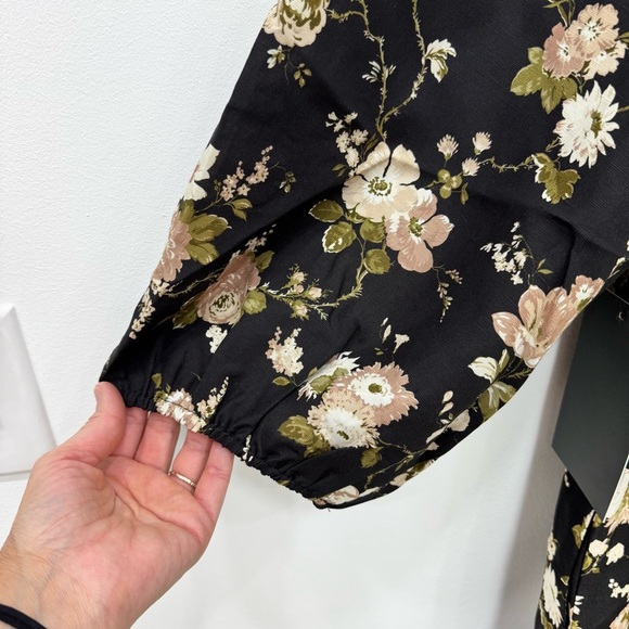 Tuckernuck NEW Midnight Garden Lyles Puff Sleeve Floral Boho Maxi Dress Size XL - Picture 10 of 12